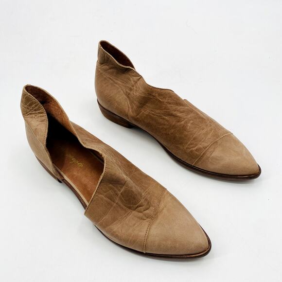 Free people Tan D'orsay Pointed Toe Flats - Picture 3 of 8